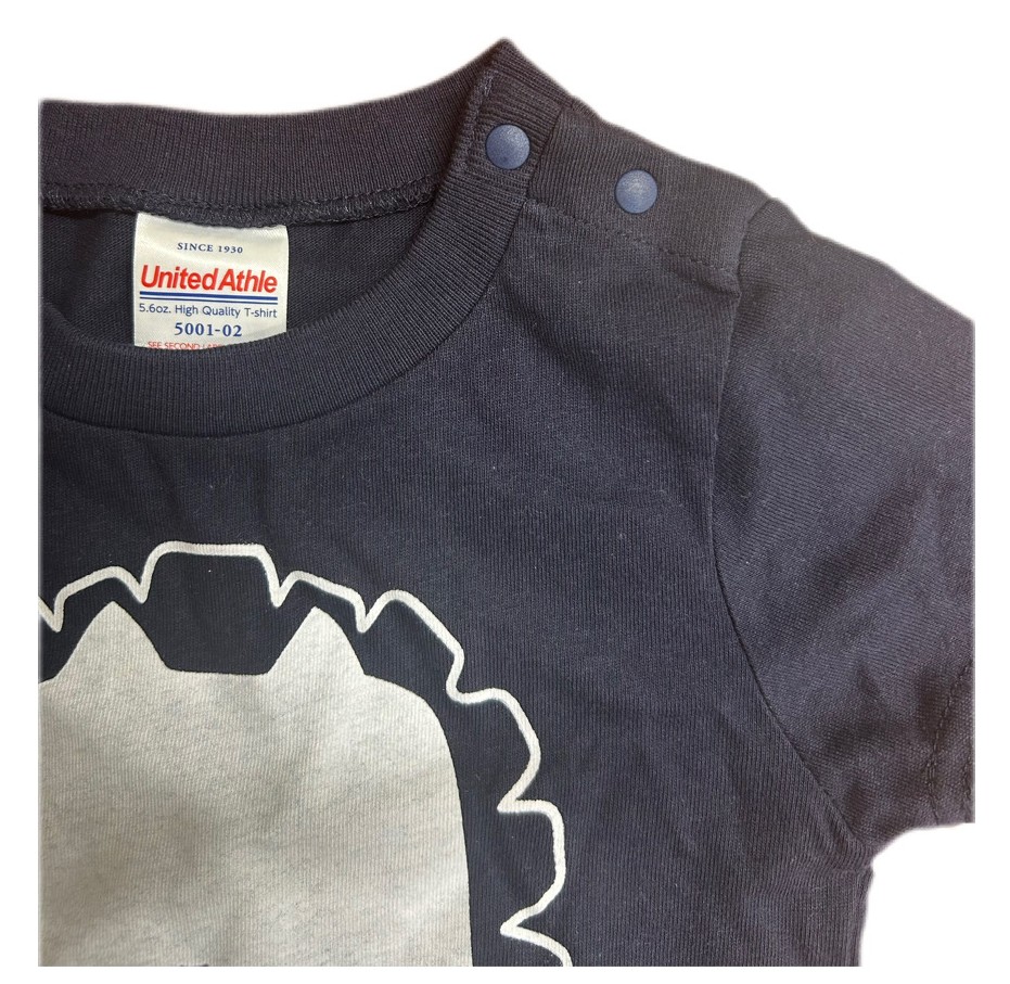 ぶしし子供用Tシャツ(ネイビー)