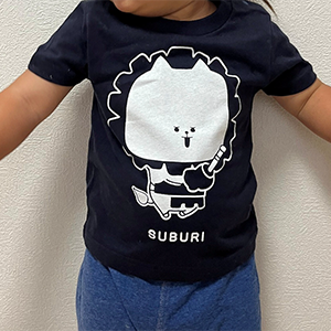 ぶしし子供用Tシャツ(ネイビー)